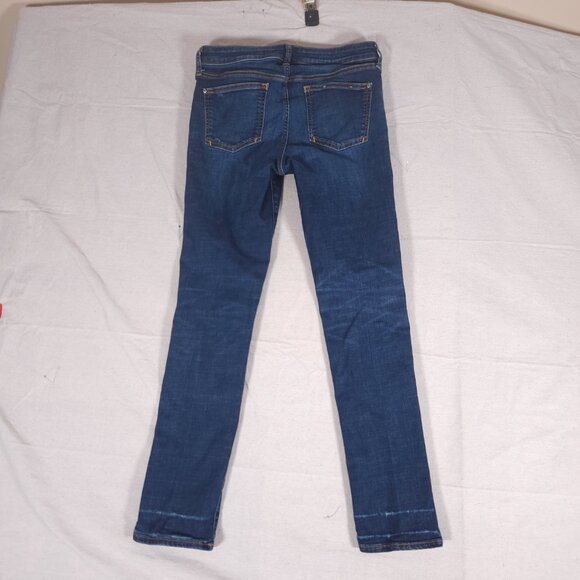 Pilcro and the Letterpress Stet Slim Leg Blue Jeans Womens Size 29 FLAWS - Picture 2 of 16